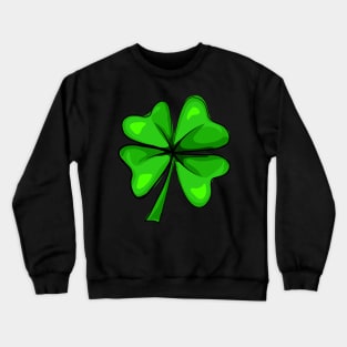 Four Leaf Clover Shamrock Happy St Patrick's Day Men Women Crewneck Sweatshirt